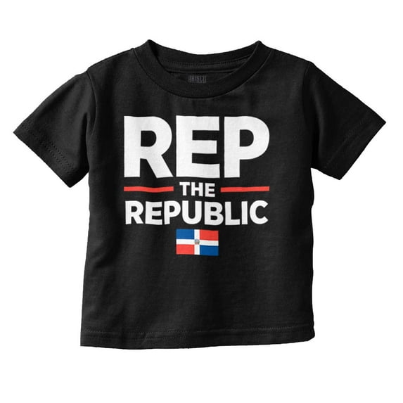 Dominicana Rep the Republic Cool Flag Toddler Boy Girl T Shirt Infant Toddler Brisco Brands 6M