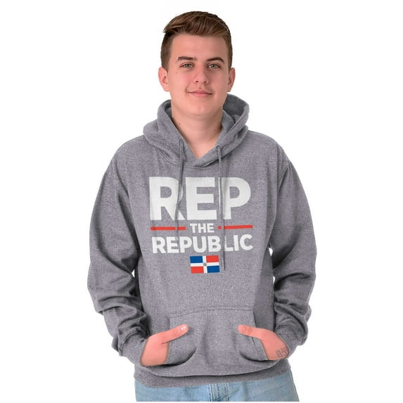 Dominicana Rep the Republic Cool Flag Unisex Plus Fleece Graphic Hoodie Brisco Brands 2X