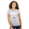 thumbnail image 1 of Dominicana Rep the Republic Cool Flag Womens Fitted Plus Size Graphic Tee Brisco Brands 2X, 1 of 5