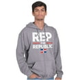 thumbnail image 1 of Dominicana Rep the Republic Cool Flag Zip Up Hoodie Men's Women's Brisco Brands M, 1 of 5