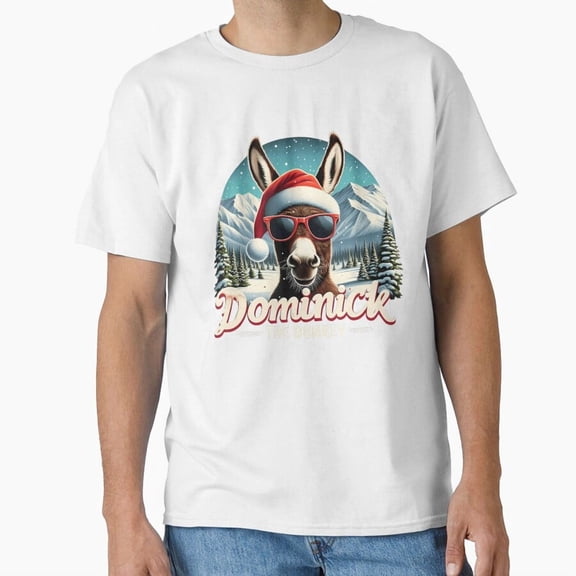 Dominick The Donkey Christmas Design Holiday Lovers Unisex T-Shirt up to size 5XL