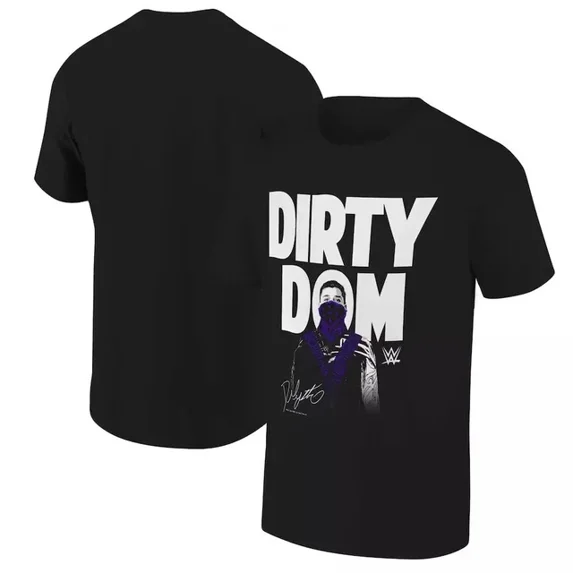 Dominik Mysterio Ripple Junction Dirty Dom Graphic T-Shirt ,Black Color,Size M