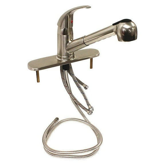 Dominion Faucets Low Arc Pull Out,Brushed Nickel,1.8gpm 77-2110