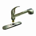 thumbnail image 1 of Low Arc Pull Out Kitchen Faucet, Manual, 8" Mount, 1 or 3 Hole, 1 of 1