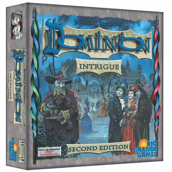 Rio Grande Games: Dominion - Intrigue - 1st Expansion Deck-Building Game, New Kingdom Cards & Unique Effects, Secrets & Schemes, Ages 14+, 2-4 Players