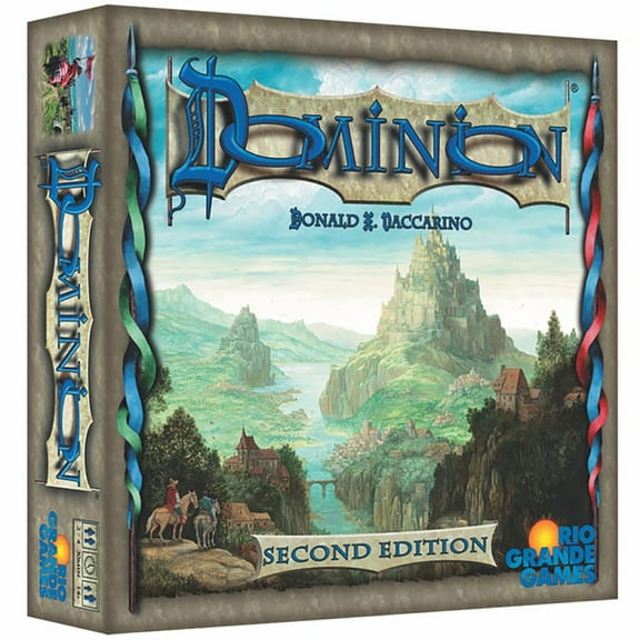 Rio Grande Games: Dominion - 2nd Edition Original Deck-Building Strategy Game, Updated Cards-Artwork-Streamlined Rules, Ages 14+, 2-4 Players, 30 Min