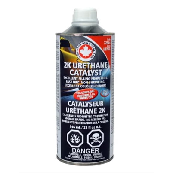 Dominion Sure Seal - 2K Urethane Primer Catalyst - Fast Cure, Clear Coat for Auto Paint - Ideal for Car Metal Surfaces, Enhances Rust Proofing, Clear Coat Primer - 946 mL (32 oz)