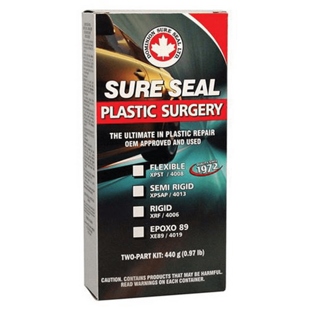 Dominion Sure Seal 4008 Plastic Surgery Series 2-Component Flexible Epoxy Adhesive Filler, 15.5 oz, Liquid