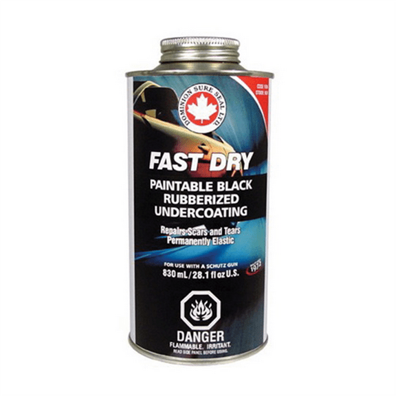 Dominion Sure Seal BUF Super Protector Series Fast Dry Undercoating, 830 mL Can, Black