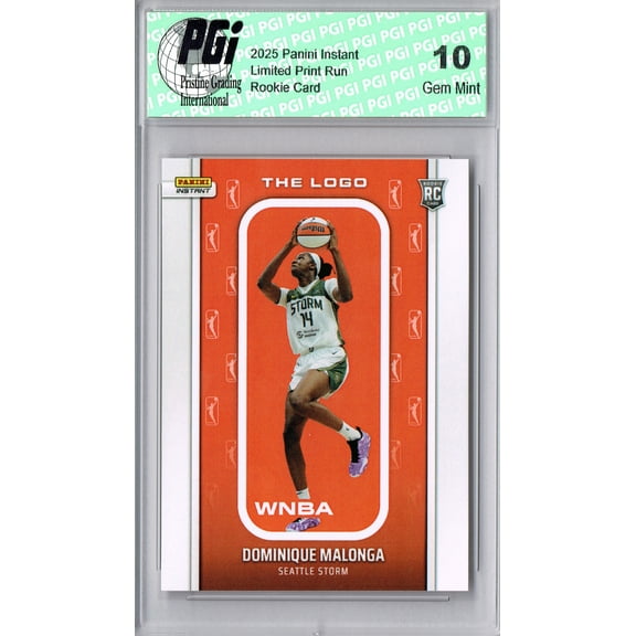 Dominique Malonga 2025 WNBA The Logo #LOGO-28 Only 1,447 Made Rookie Card PGI 10