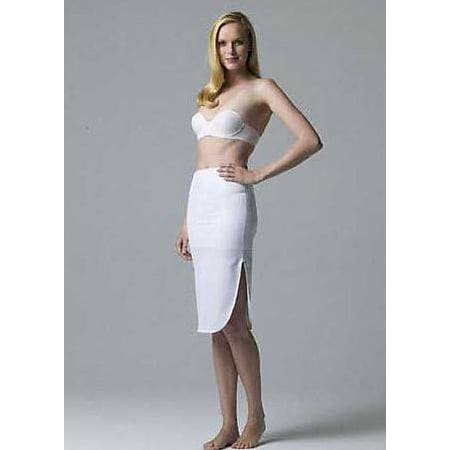 Dominique Tea Length Control Slip, White, 2XL