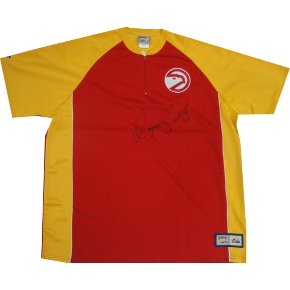 Dominique Wilkins Autograph Shooting Shirt Jersey Atlanta Hawks #21 JSA