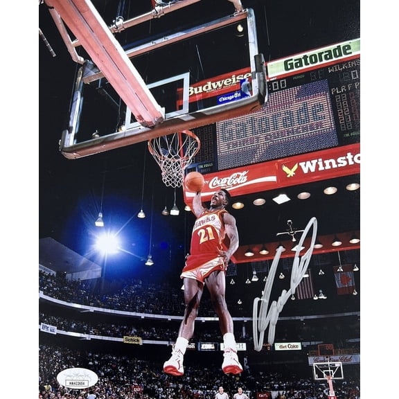 Dominique Wilkins Signed Autographed 8x10 Photo JSA Authentication 2
