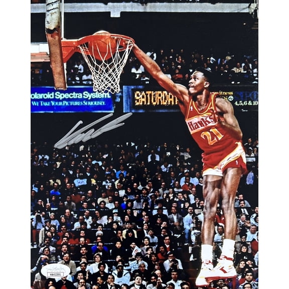 Dominique Wilkins Signed Autographed 8x10 Photo JSA Authentication 3