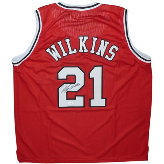 Dominique Wilkins Signed Georgia Bulldogs (Red #21) Custom Jersey - JSA