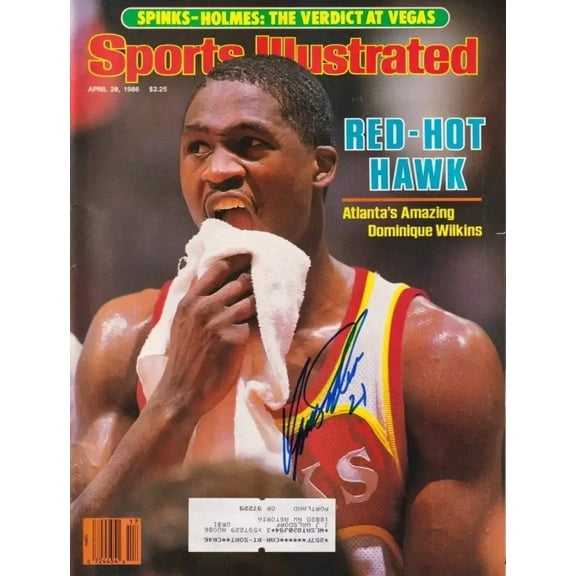 Dominique Wilkins autographed Atlanta Hawks 1986 Sports Illustrated (Schwartz Sports)