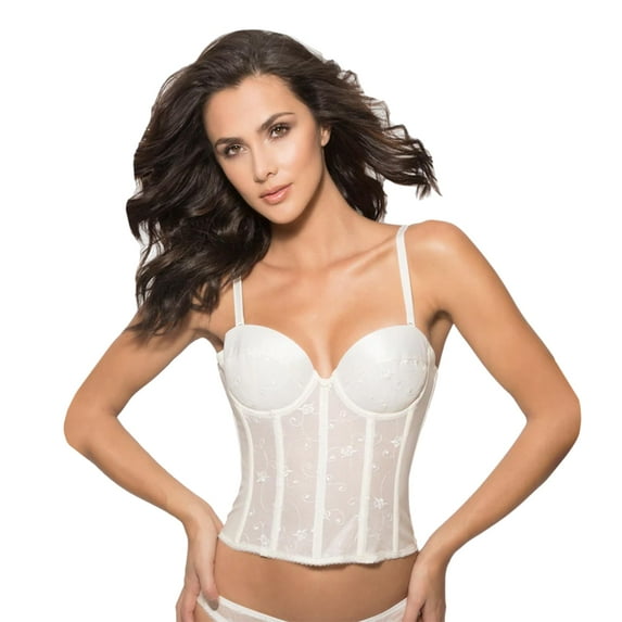 Dominique Alana Low Back Strapless Longline Bra 13” Drop Convertible Straps - Lingerie for women