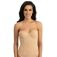 thumbnail image 1 of Dominique Women’s Brianna Longline Strapless Bra #8980 – Low Back Bridal Corset with Removable Garters - Lingerie for Women, 1 of 6
