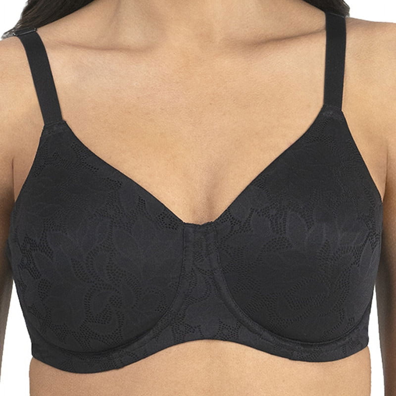 Dominique Women's Jacqueline Jacquard Minimizer Bra (32A44G) 7018 Black 32D