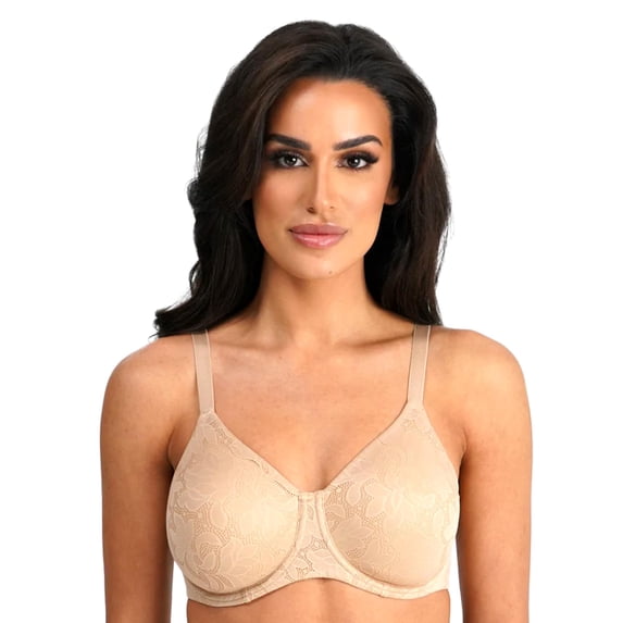 Dominique Women’s Jacqueline Jacquard Minimizer Bra #7018 – Seamless Full Figure Underwire Lingerie for Women