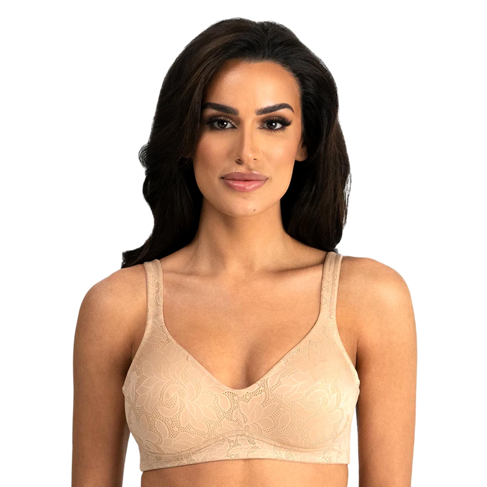 Dominique Women’s Jolie Wire-Free Jacquard Soft Cup Minimizer Bra #6018 – Seamless Full Figure Bra – Lingerie for Women