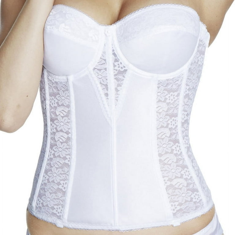 Dominique Women's Lace Longline Corset Full Figure Bustier Dominique Women's Lace Longline Corset Full Figure Bustier