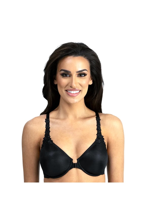 Women’s Meryl Front Closure Minimizer Racerback Bra #7050 – Seamless Full Figure Underwire Lingerie for women