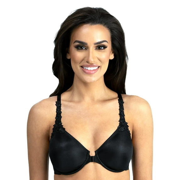 Dominique Women’s Meryl Front Closure Minimizer Racerback Bra #7050 – Seamless Full Figure Underwire Lingerie for women