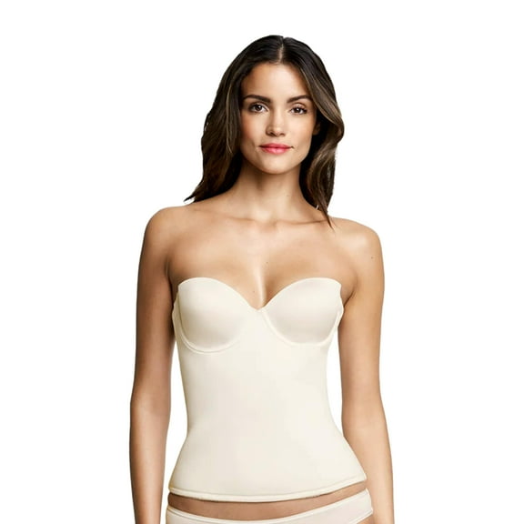 Paige Seamless Padded Microfiber Longline Strapless Bra