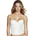 thumbnail image 1 of Dominique Rachelle Strapless Low Back Satin Longline Bridal Bra – Deep Plunge Corset (#7750) Lingerie for women, 1 of 6