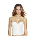 thumbnail image 1 of Dominique Rachelle Strapless Low Back Satin Longline Bridal Bra – Deep Plunge Corset (#7750) Lingerie for women, 1 of 6