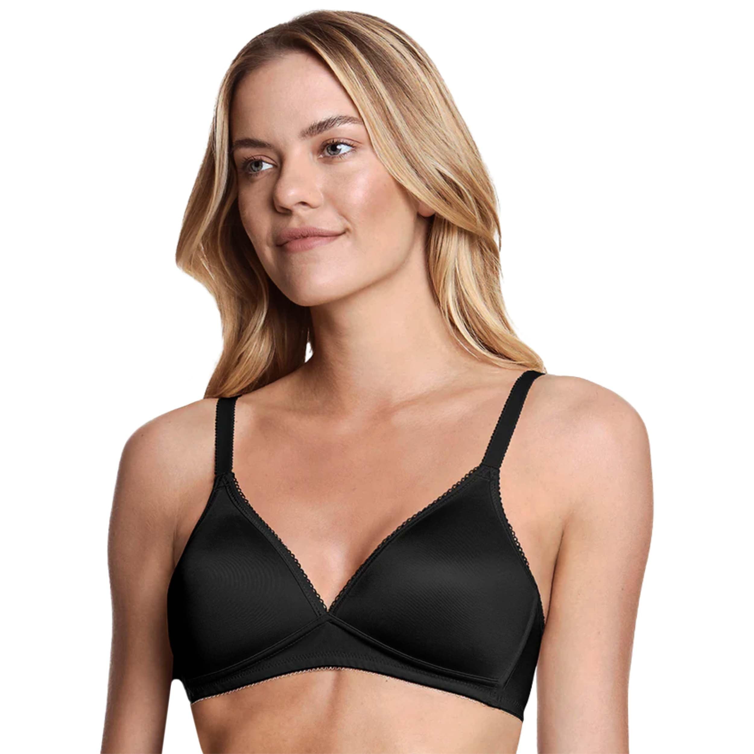 Dominique Sara Wire-Free Soft Cup T-Shirt Bra #5400 – Seamless Everyday Comfort Bra with Memory Foam Cups - Lingerie for Women