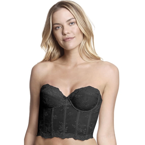 Dominique Tayler Backless Strapless Lace Bra - Ultra Low Back, Memory Foam Cups, Supportive Fit (#6744) - Lingerie For women
