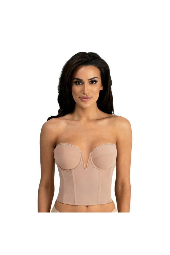 Valerie Backless Strapless  V-Wire Plunge Bustier Bra