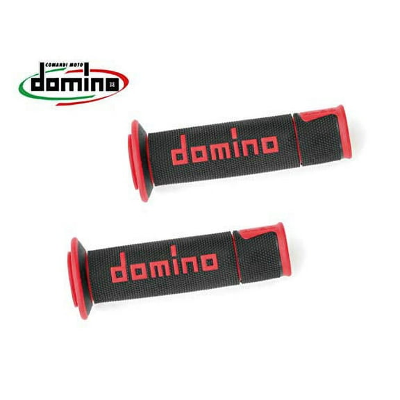 Domino A450 Handlebar Grips | Black/Red | MX Twist Throttle (A45041C4240B7-0)