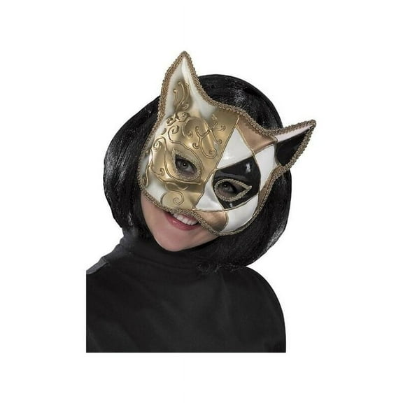 Domino Cat Venetian Mask Rubies 4275