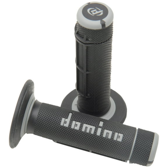 Domino Dually Black/Gray Twist Throttle Handlebar Grips (A02041C7170A7-1)
