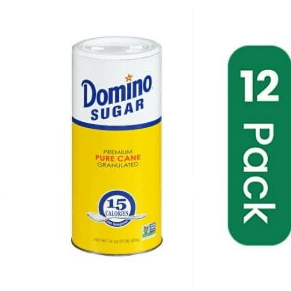 Domino Granulated Sugar Canister 16 oz (Pack Of 12)