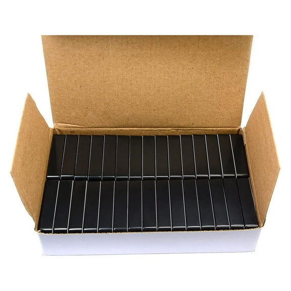 Domino Magnets 30-Pack - Strong Ceramic Magnets for Whiteboards, Refrigerator, Office, Kitchen, School - Colorful Bulletin Magnets for Notes & Art Dominos (30-Pack) Black