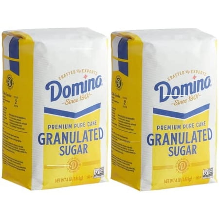 Domino Premium Pure Cane Granulated Sugar, 4 LB Bag (Pack of 2)