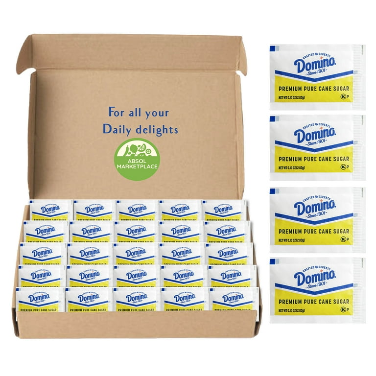 Domino Premium Pure Cane Granulated Sugar Packets, 0.10 Oz (2.8