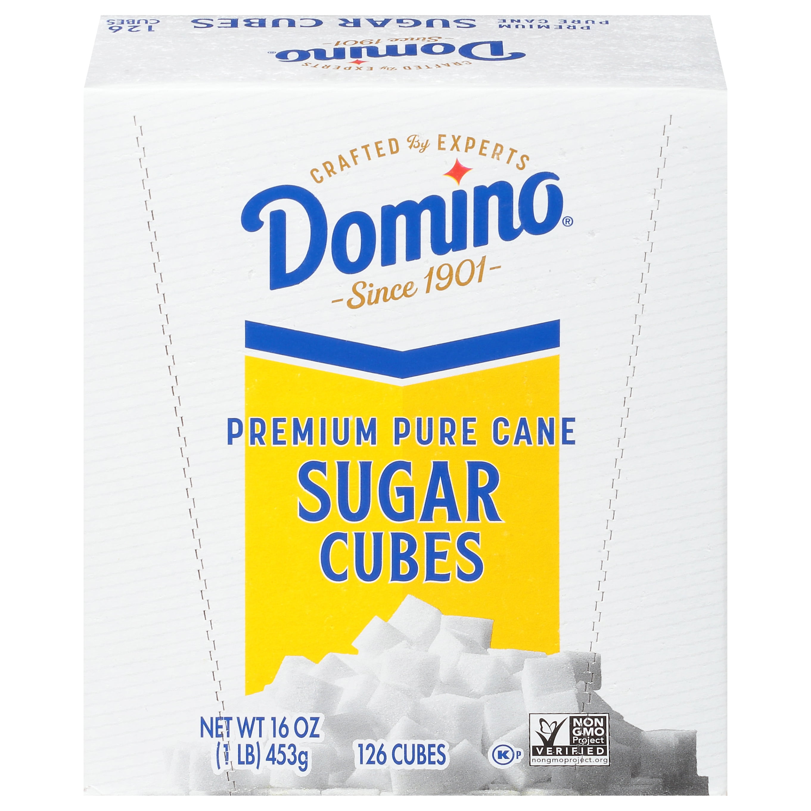Domino Premium Pure Cane Sugar Cubes, 126 Cubes, 1 lb Pack Of 12