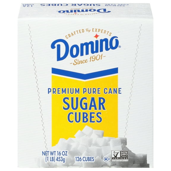 Domino Premium Pure Cane Sugar Cubes, 126 Cubes, 1 lb Pack Of 12