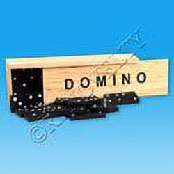 Classic Wooden 28-Piece Domino Set with Case
