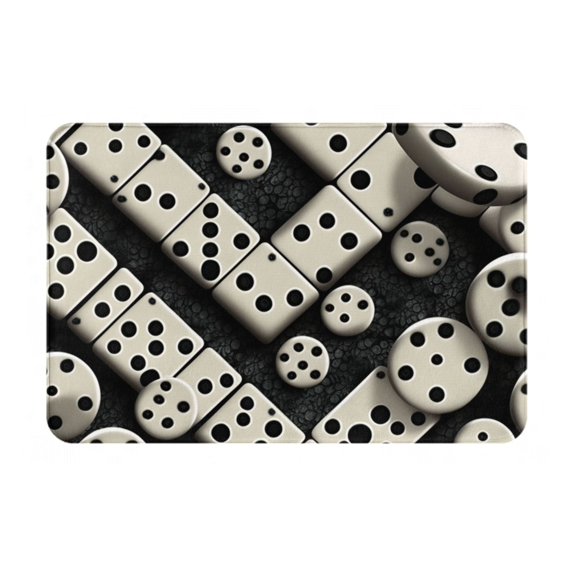 Domino Stones Dominoes Dice Game Doormat Non Slip Front Door Bathroom ...