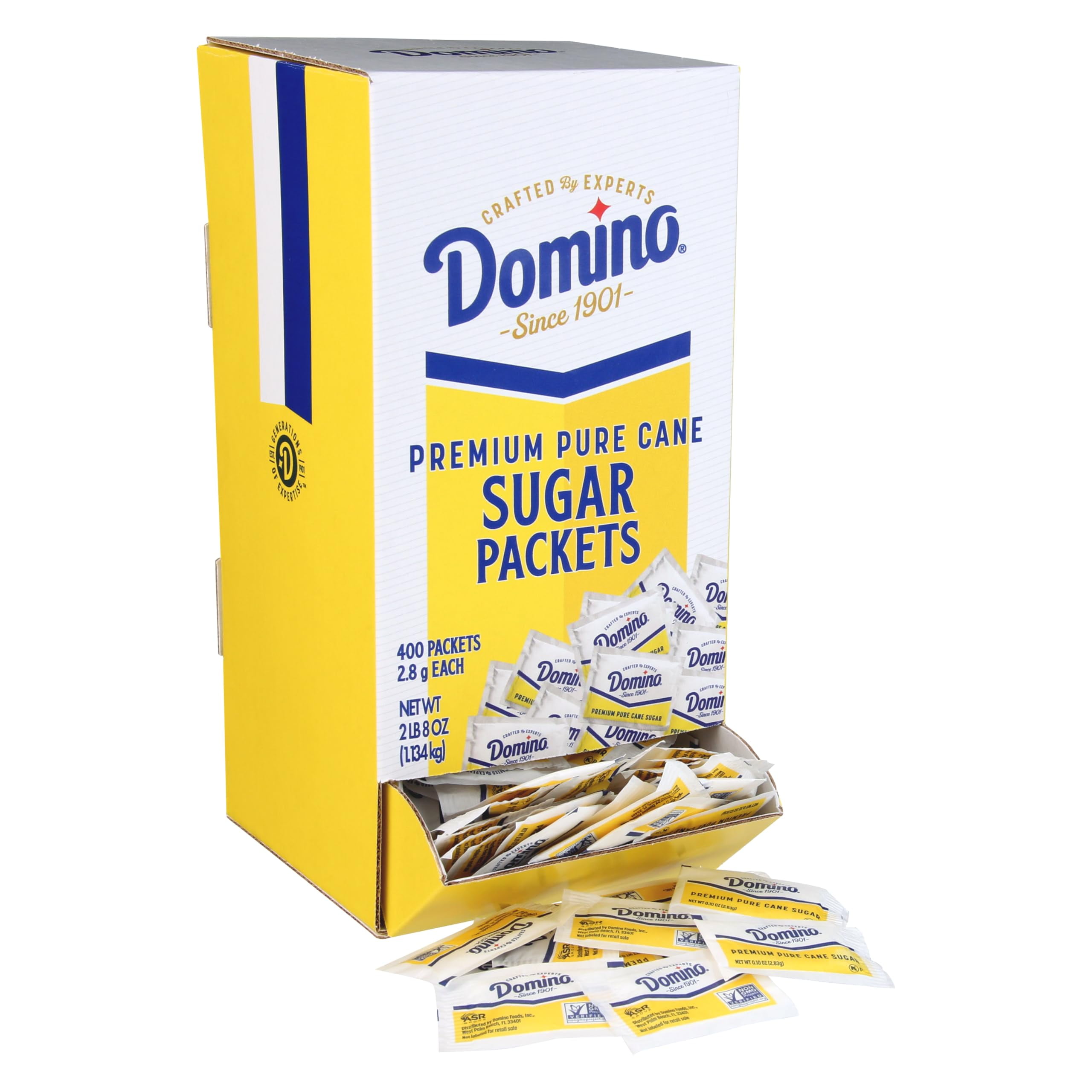 Domino® Sugar Packets, 400 Sugar Packets (2.8 g each) in Dispenser