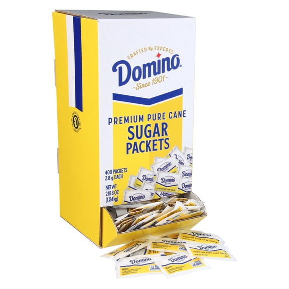 Domino Sugar Packets, 400 Sugar Packets (2.8 g each) in Dispenser Box