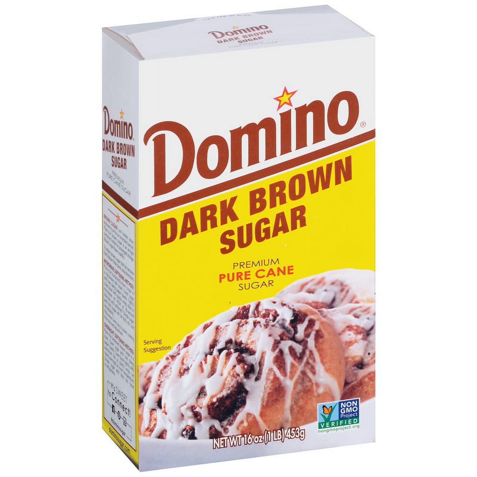 Domino Sugar & Sugar Packets; Dark Brown Sugar, 1 lb Case of 24