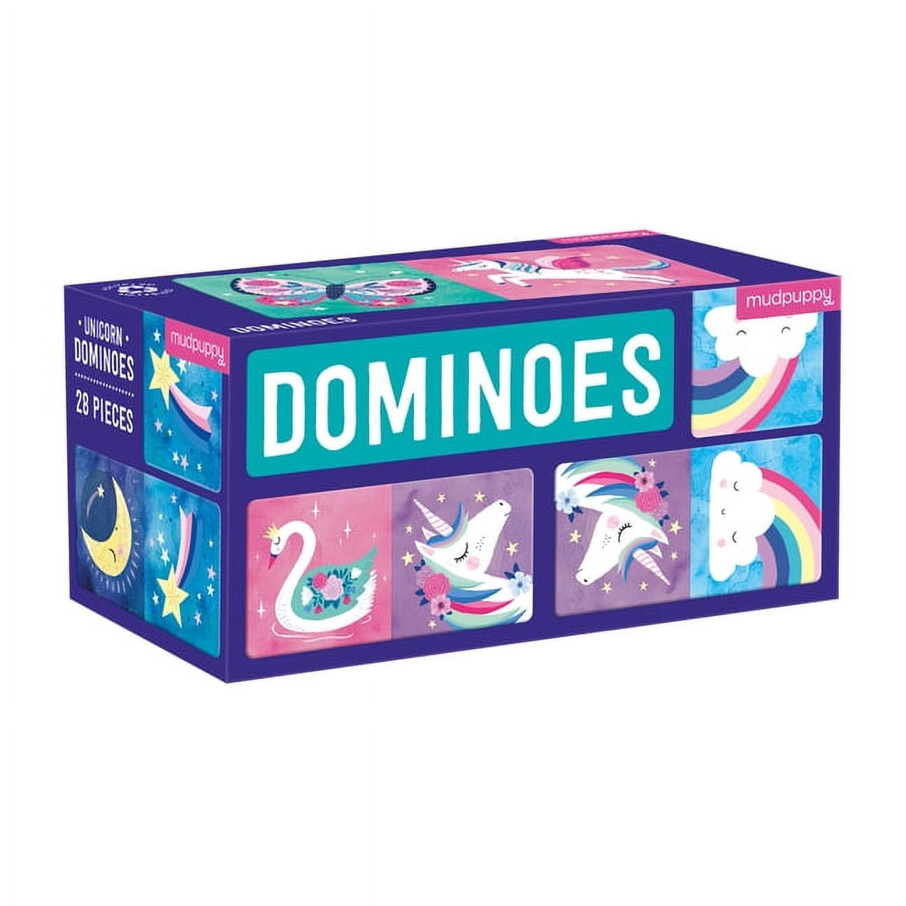 Magical Unicorn and Rainbow Multi-Color Domino Set