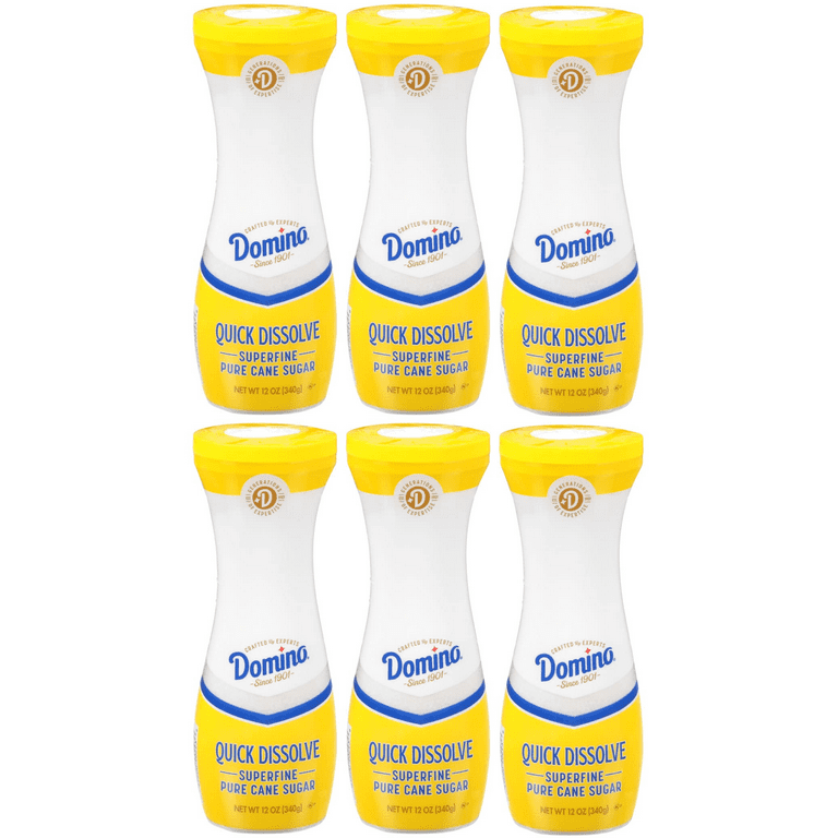 Domino White Sugar PURE CANE Sugar Quick Dissolve Superfine, 12